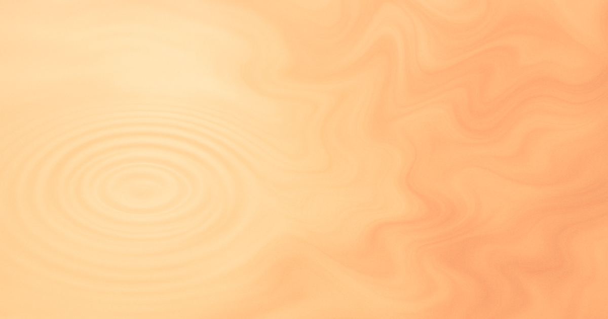 暖色系の波紋が広がる抽象的なイメージ。心のゆらぎを表現