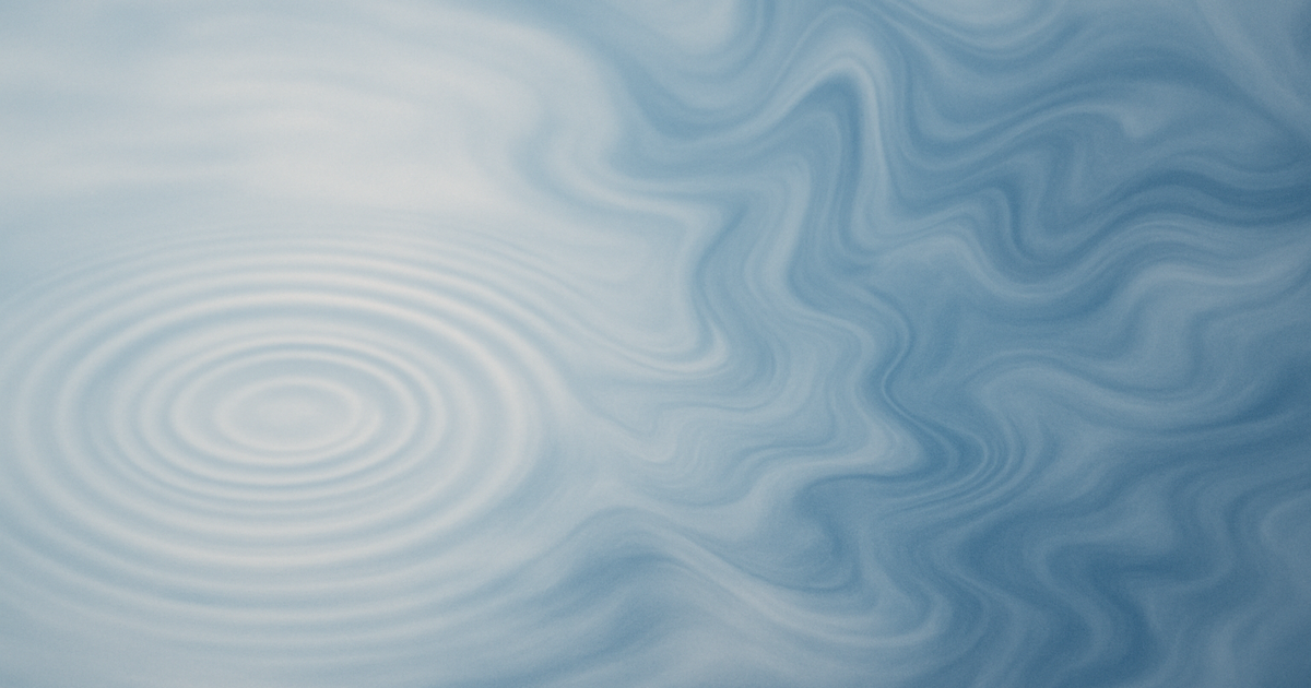 水面に広がる柔らかな波紋と揺らめき模様。日常の小さな気づきや“ゆらぎ”を表現したイメージ。